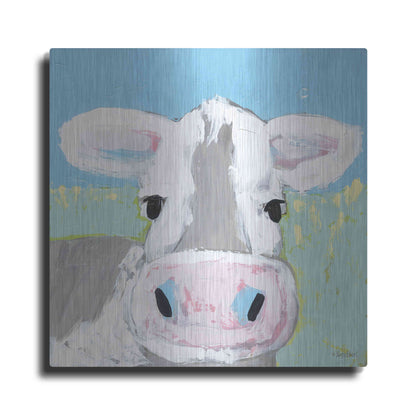 Luxe Metal Art 'Moo' by Roey Ebert, Metal Wall Art