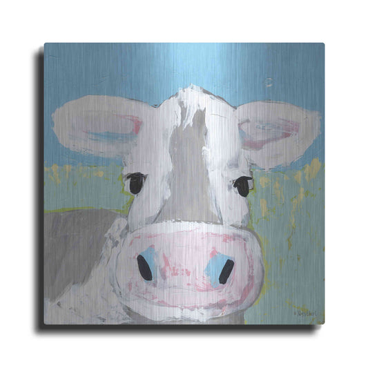 Luxe Metal Art 'Moo' by Roey Ebert, Metal Wall Art
