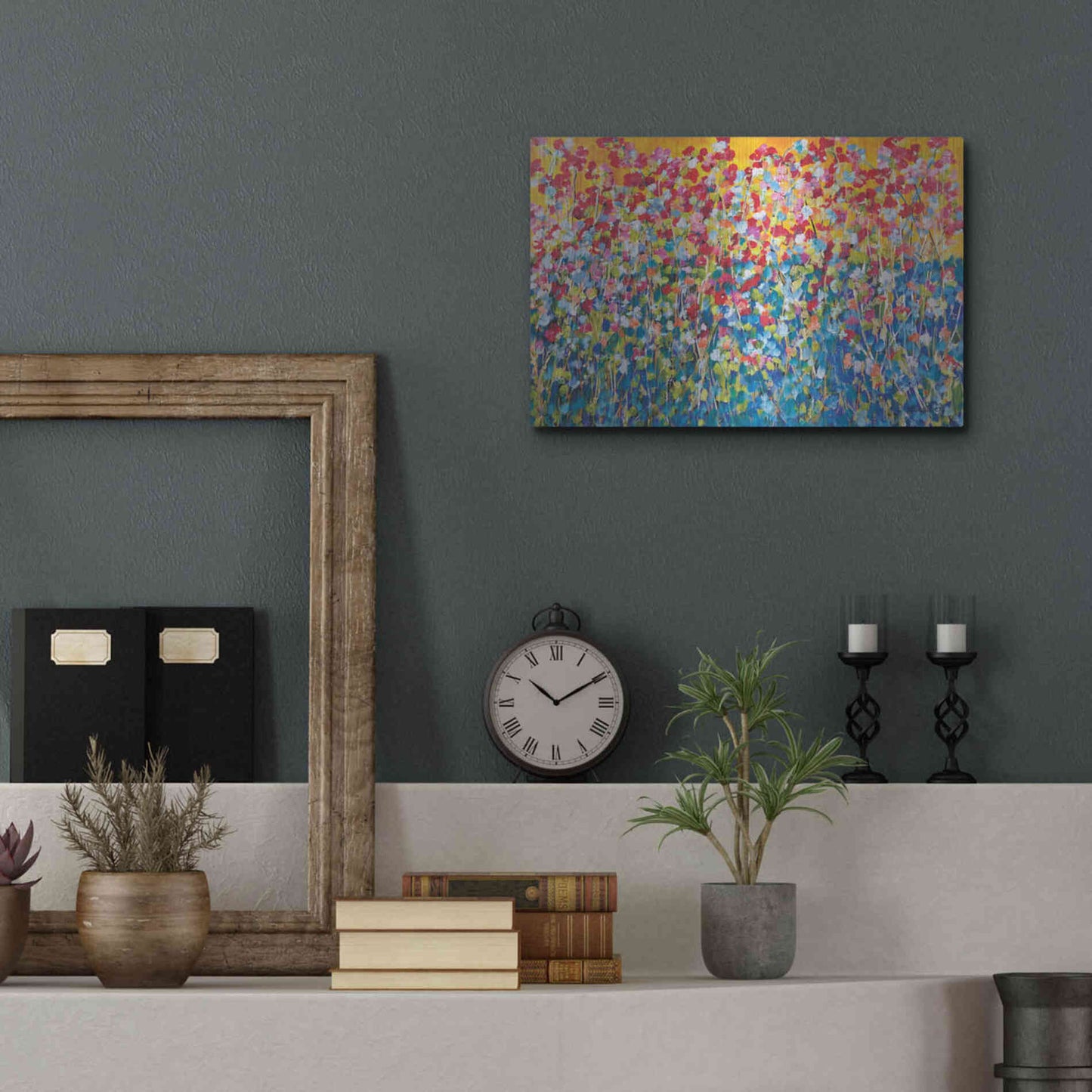 Luxe Metal Art 'Happiness' by Roey Ebert, Metal Wall Art,16x12
