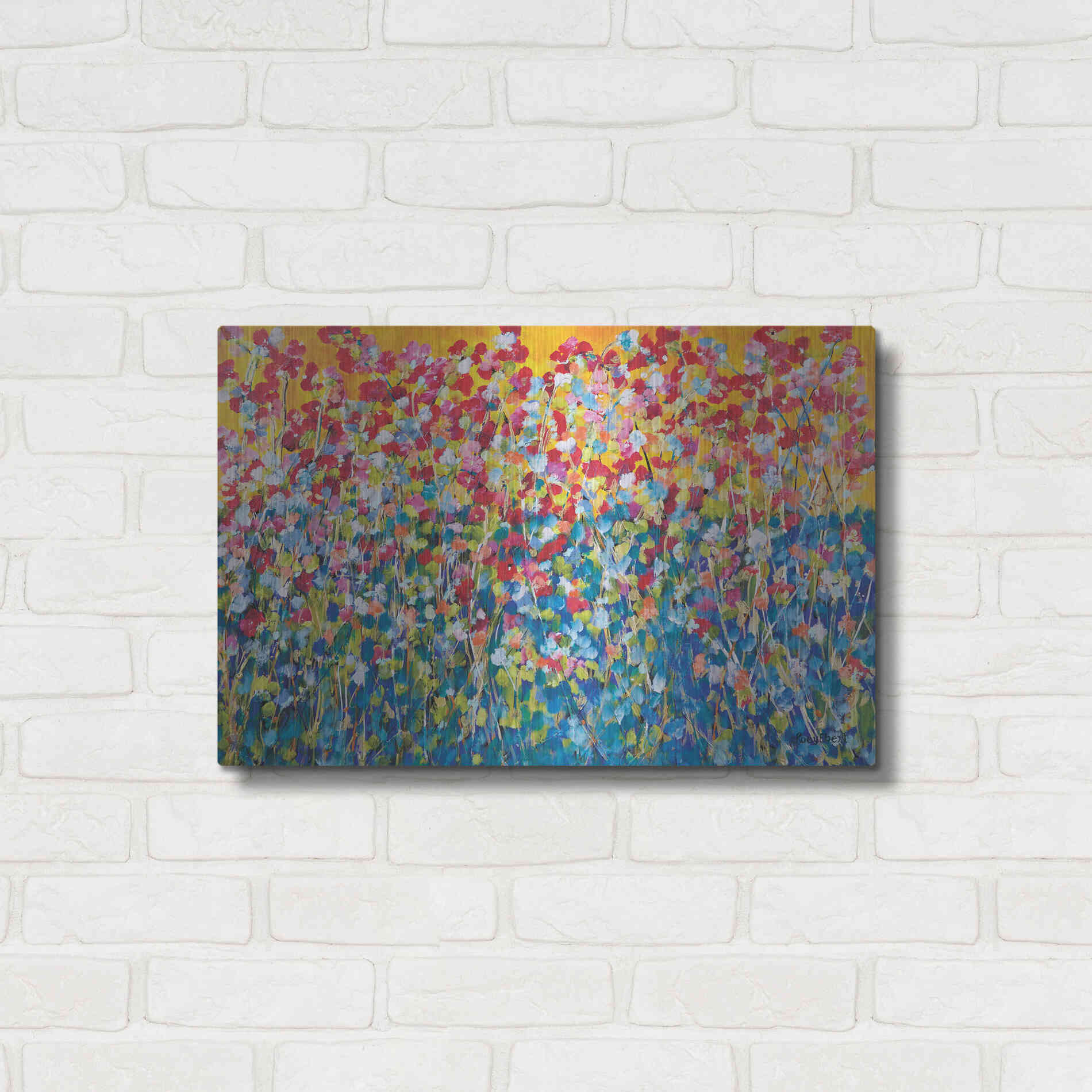Luxe Metal Art 'Happiness' by Roey Ebert, Metal Wall Art,24x16