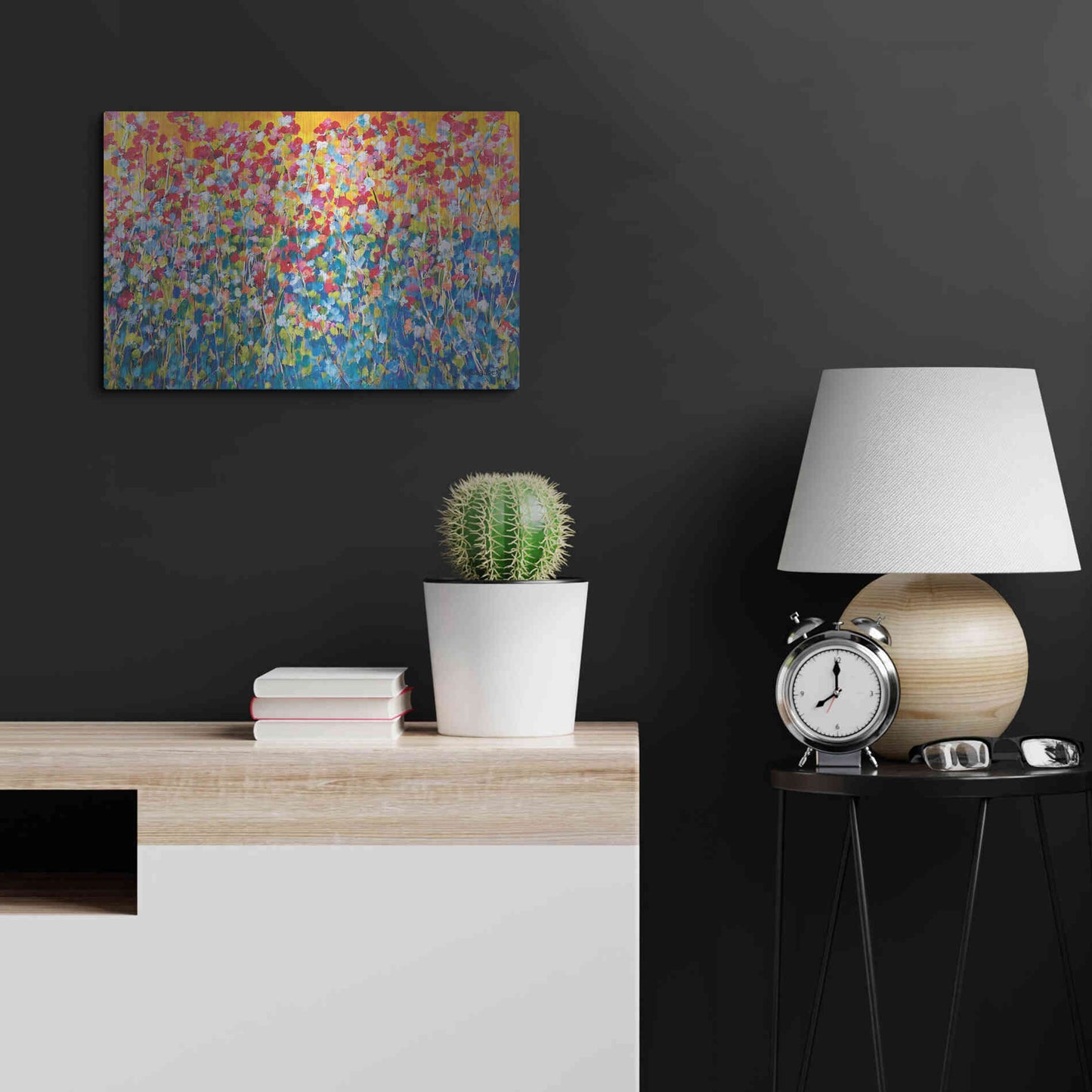 Luxe Metal Art 'Happiness' by Roey Ebert, Metal Wall Art,24x16