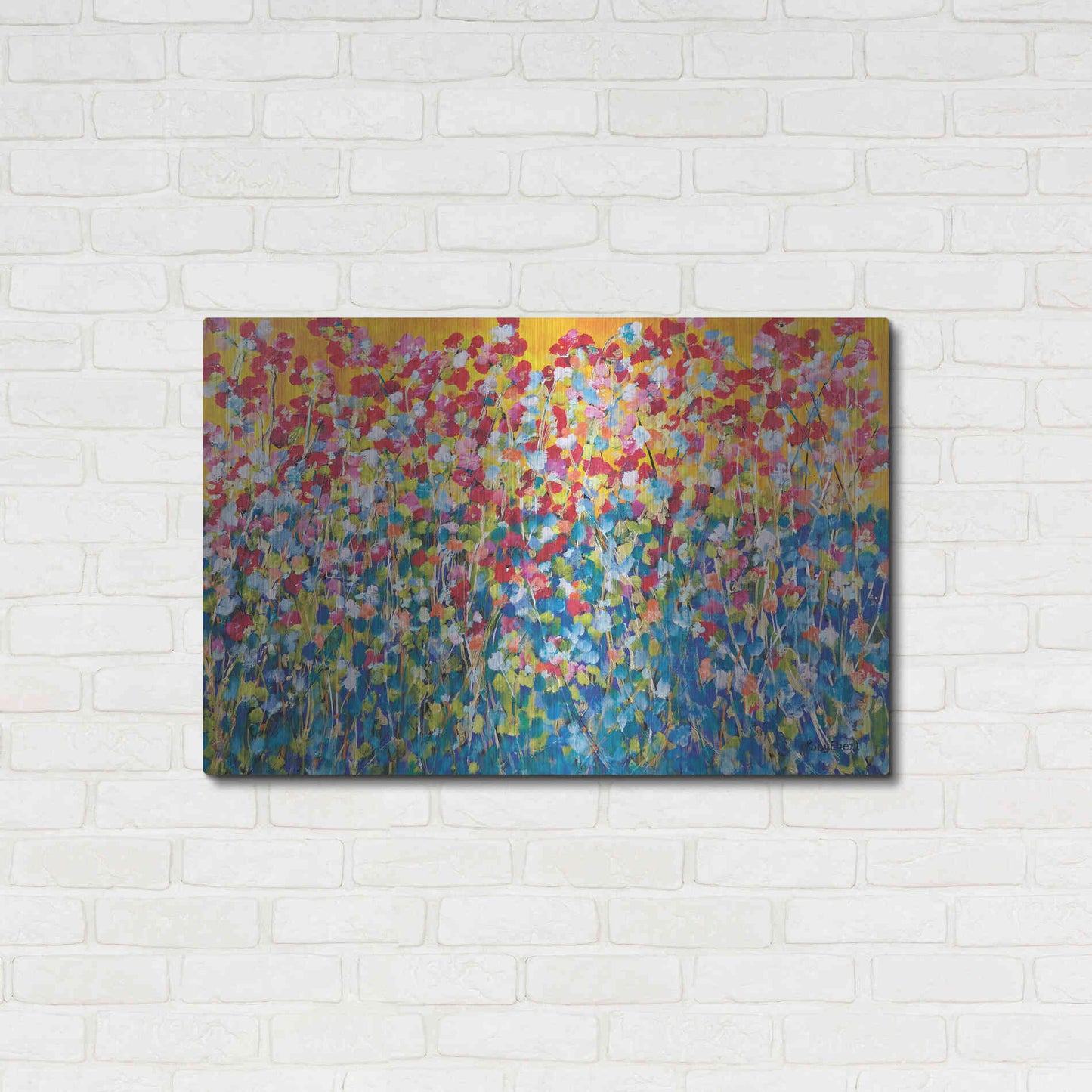 Luxe Metal Art 'Happiness' by Roey Ebert, Metal Wall Art,36x24