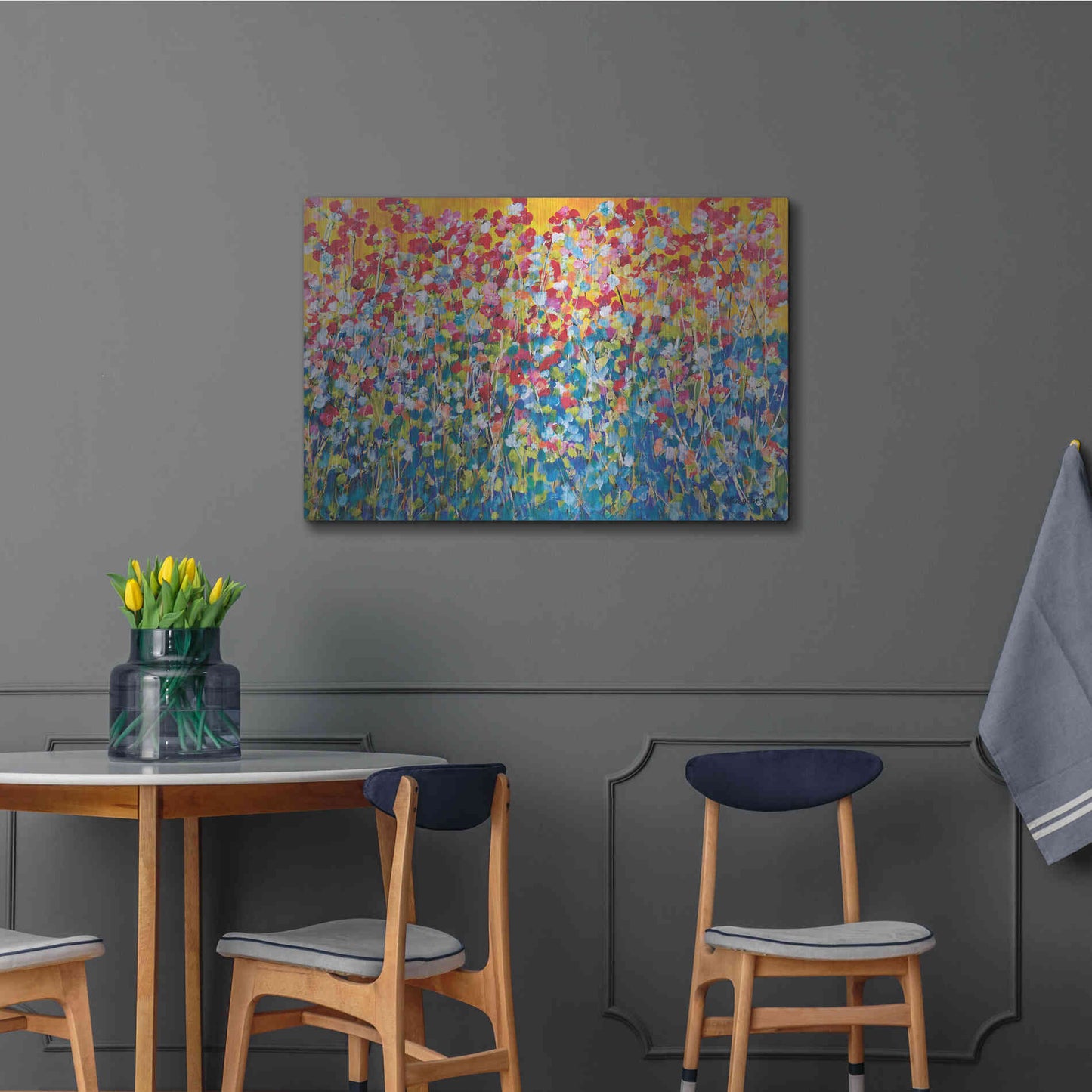 Luxe Metal Art 'Happiness' by Roey Ebert, Metal Wall Art,36x24