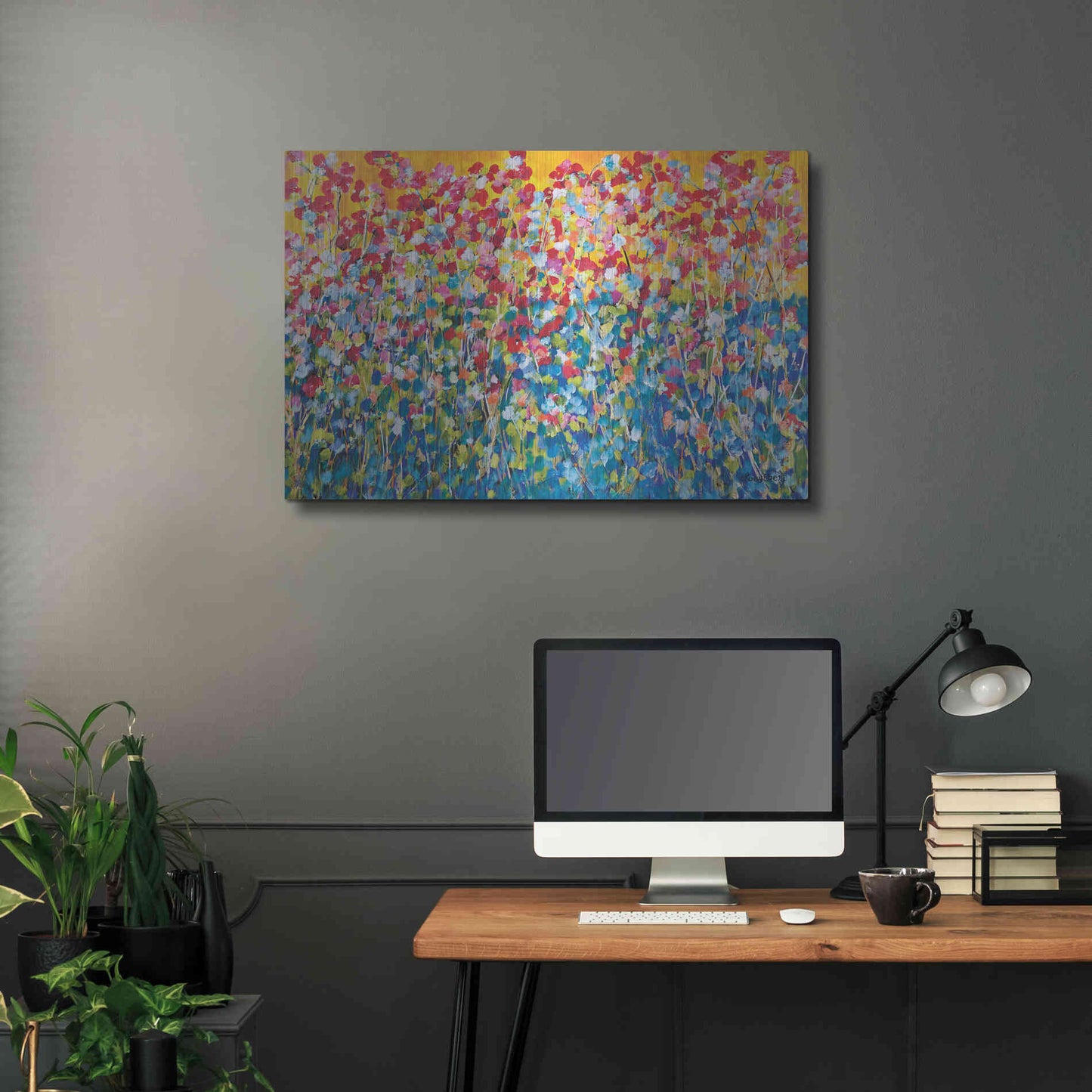 Luxe Metal Art 'Happiness' by Roey Ebert, Metal Wall Art,36x24