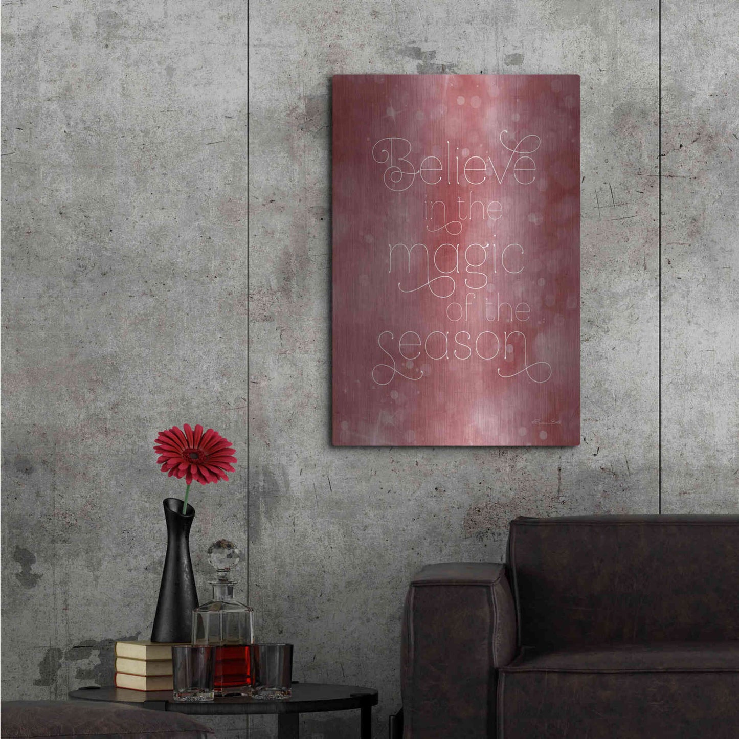 Luxe Metal Art 'Believe in the Magic' by Susan Ball, Metal Wall Art,24x36