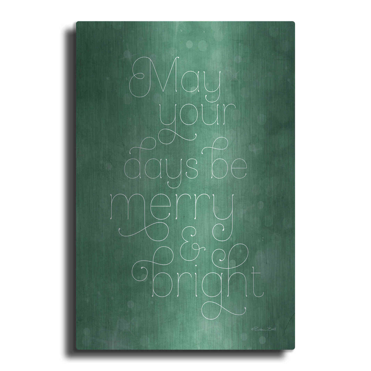 Luxe Metal Art 'Merry & Bright Green' by Susan Ball, Metal Wall Art
