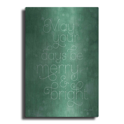 Luxe Metal Art 'Merry & Bright Green' by Susan Ball, Metal Wall Art