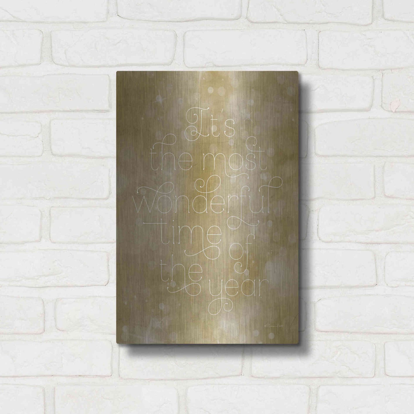 Luxe Metal Art 'Most Wonderful Time of the Year' by Susan Ball, Metal Wall Art,12x16