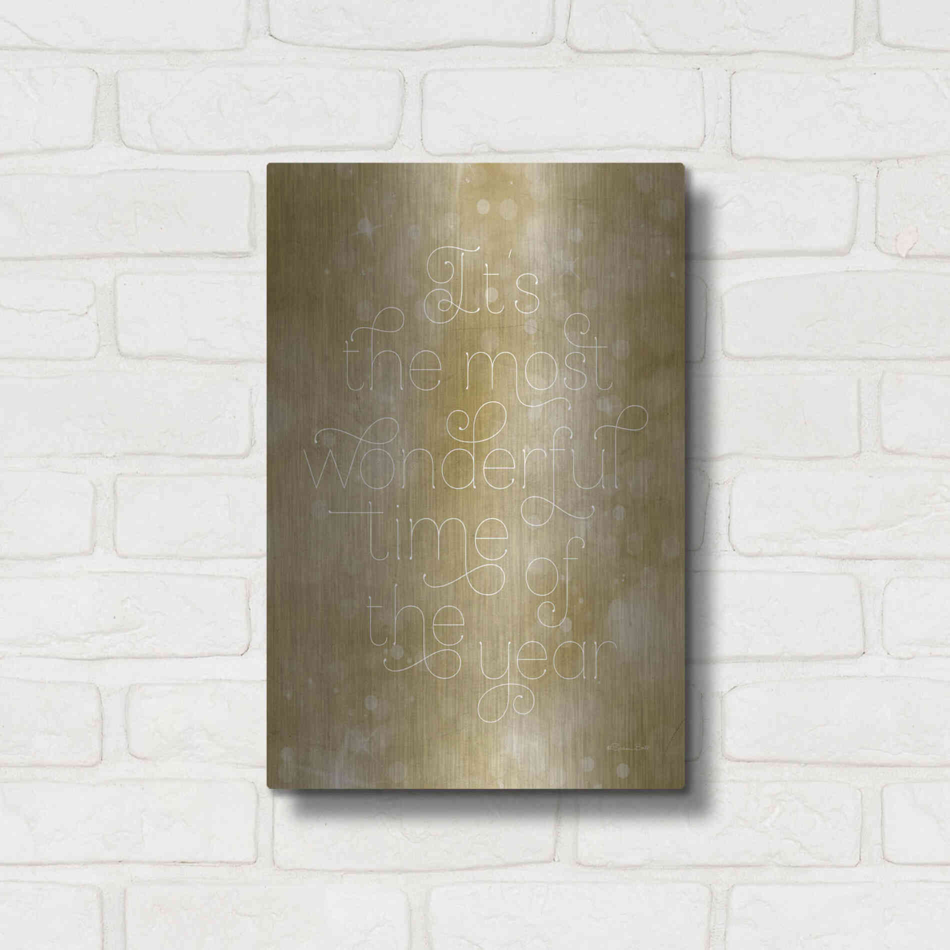 Luxe Metal Art 'Most Wonderful Time of the Year' by Susan Ball, Metal Wall Art,12x16