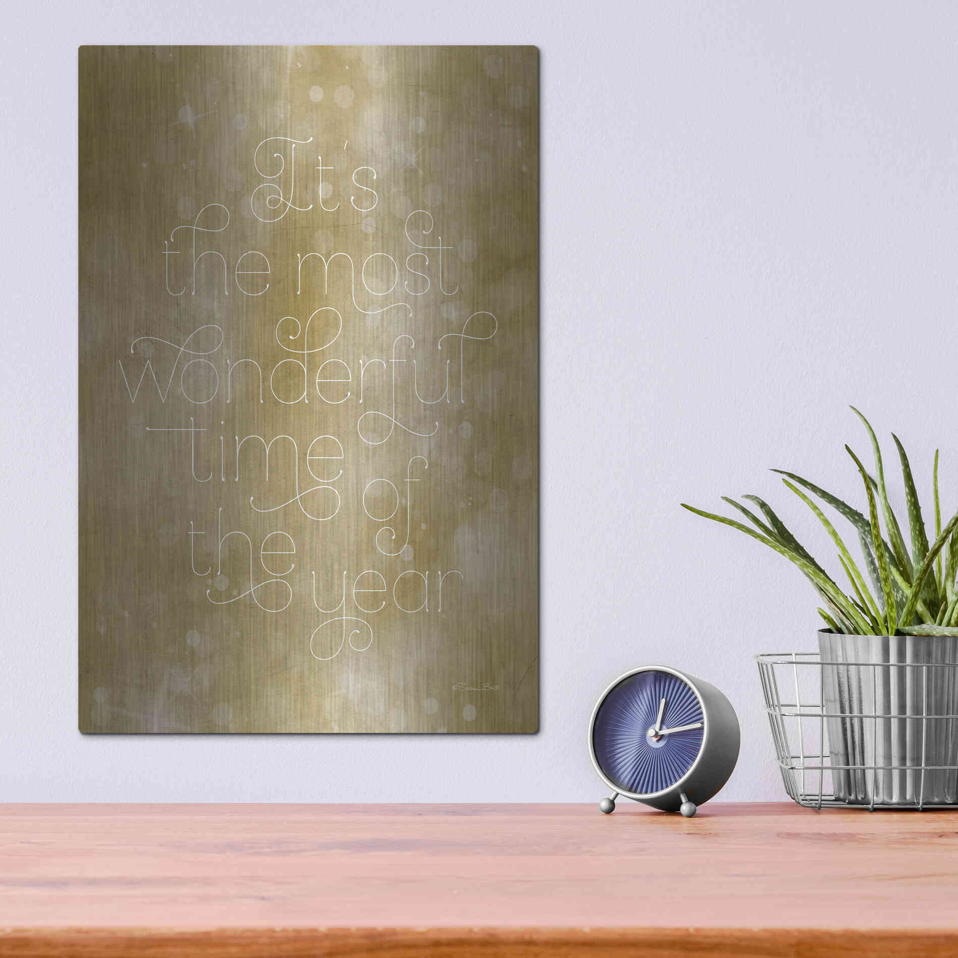 Luxe Metal Art 'Most Wonderful Time of the Year' by Susan Ball, Metal Wall Art,12x16