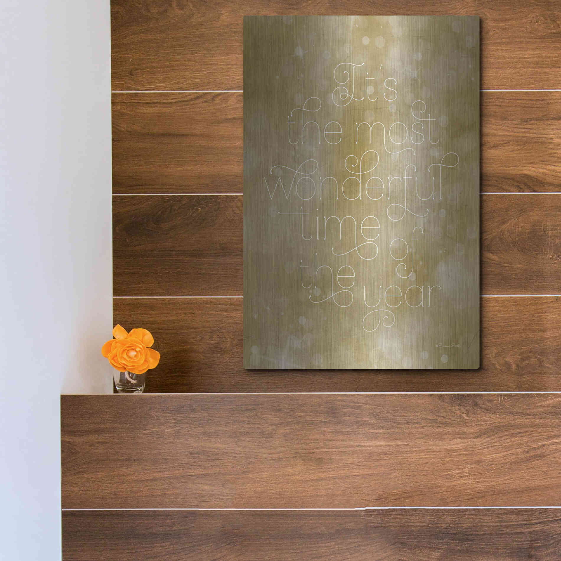 Luxe Metal Art 'Most Wonderful Time of the Year' by Susan Ball, Metal Wall Art,12x16