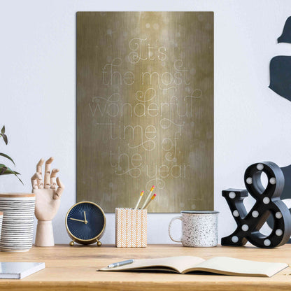 Luxe Metal Art 'Most Wonderful Time of the Year' by Susan Ball, Metal Wall Art,12x16