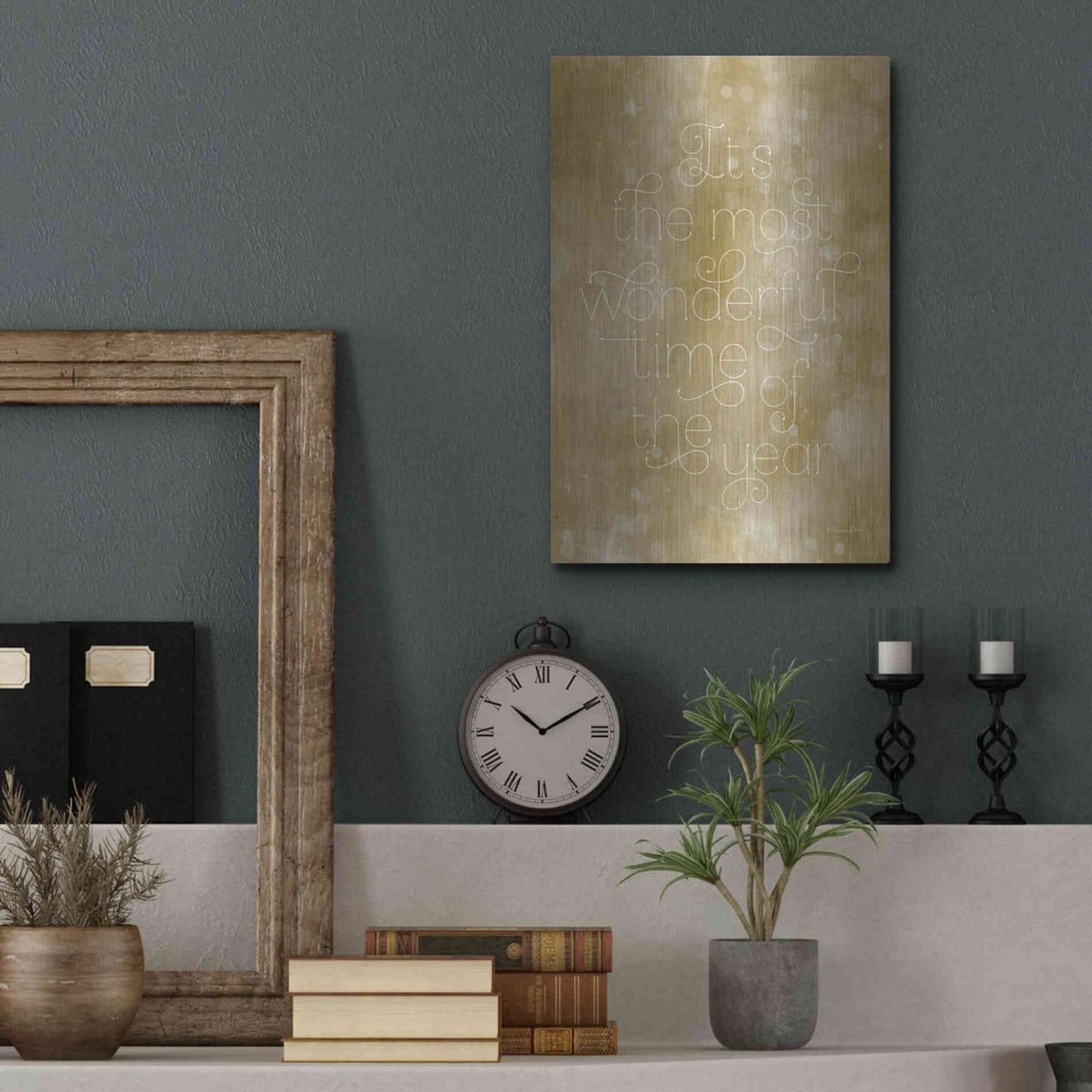Luxe Metal Art 'Most Wonderful Time of the Year' by Susan Ball, Metal Wall Art,12x16