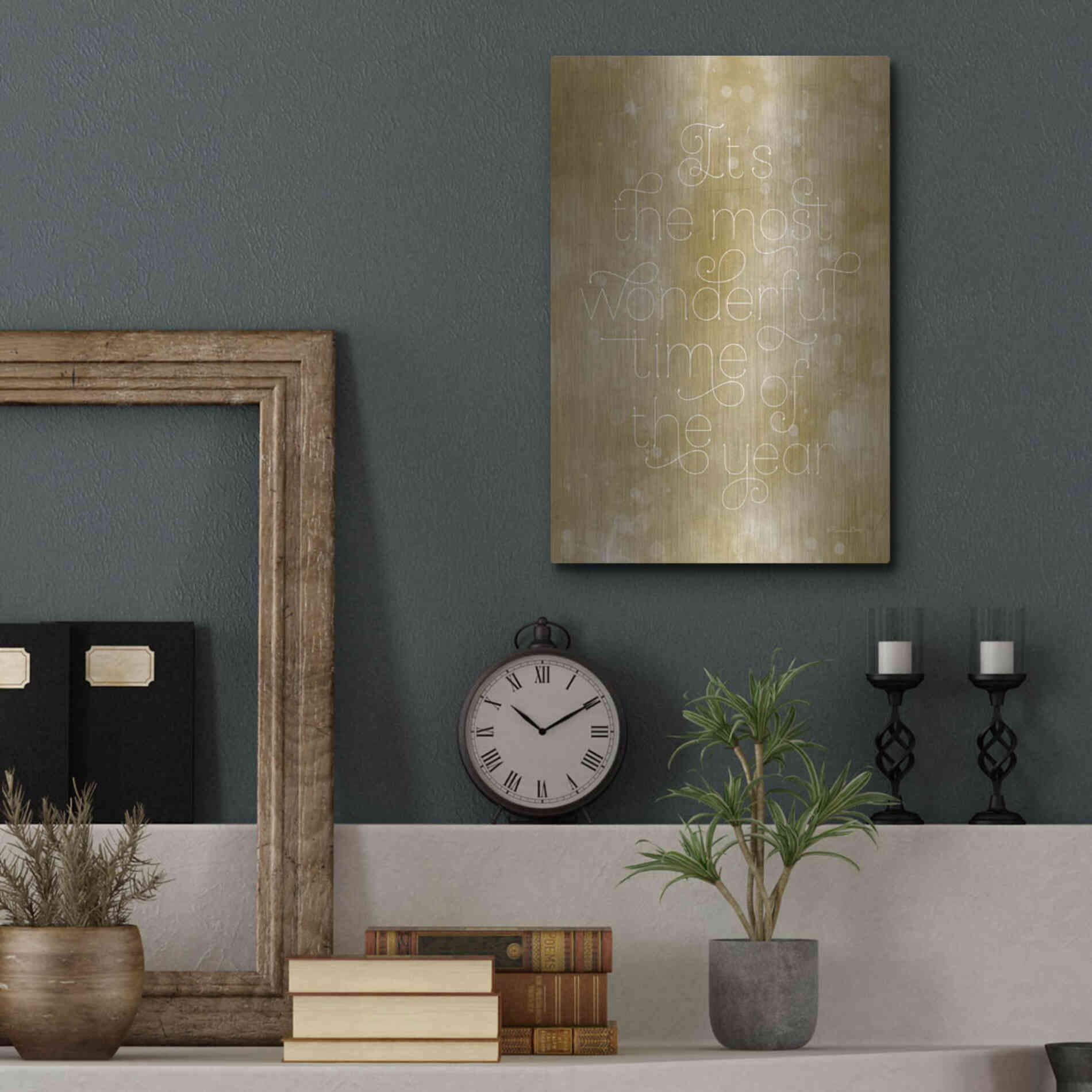 Luxe Metal Art 'Most Wonderful Time of the Year' by Susan Ball, Metal Wall Art,12x16