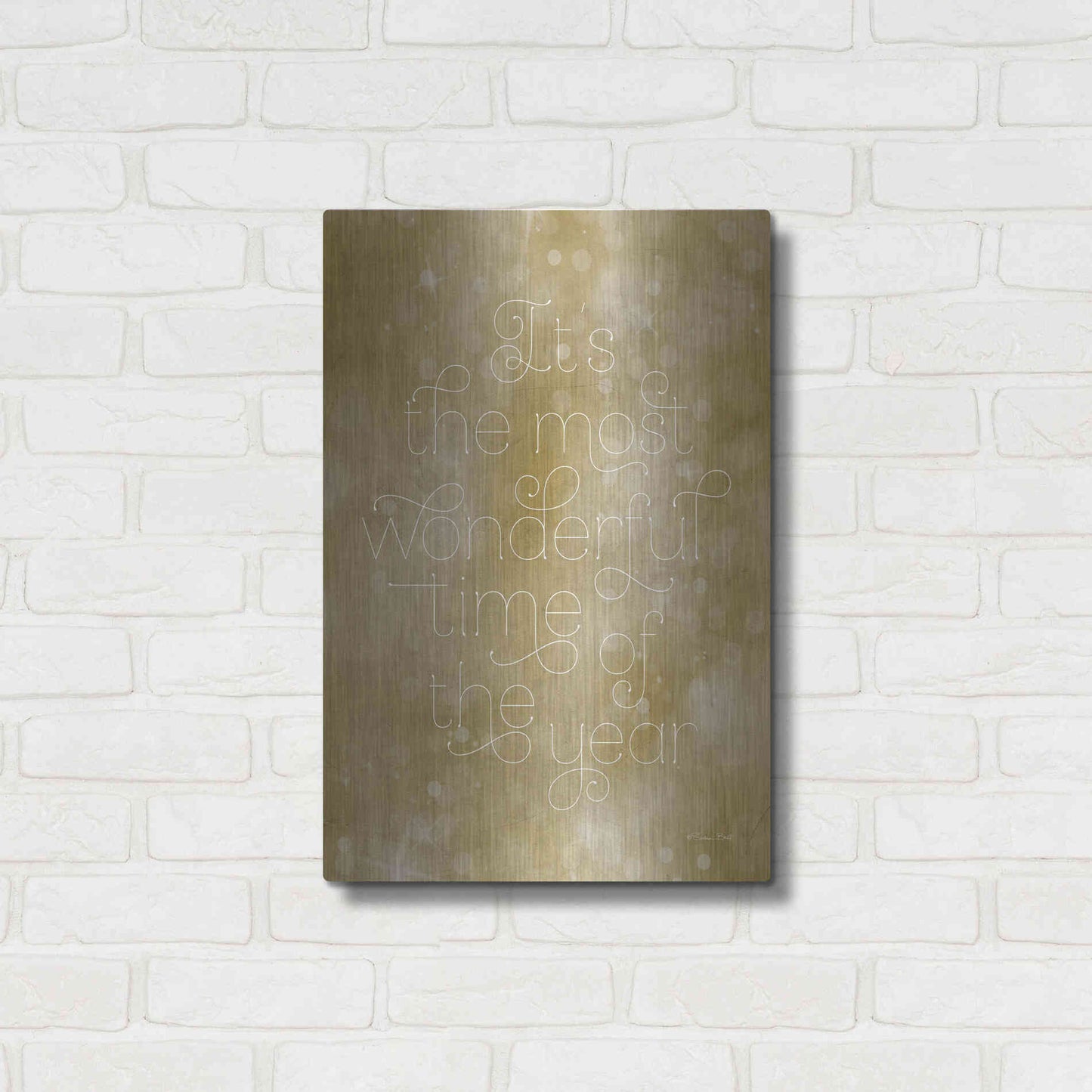 Luxe Metal Art 'Most Wonderful Time of the Year' by Susan Ball, Metal Wall Art,16x24