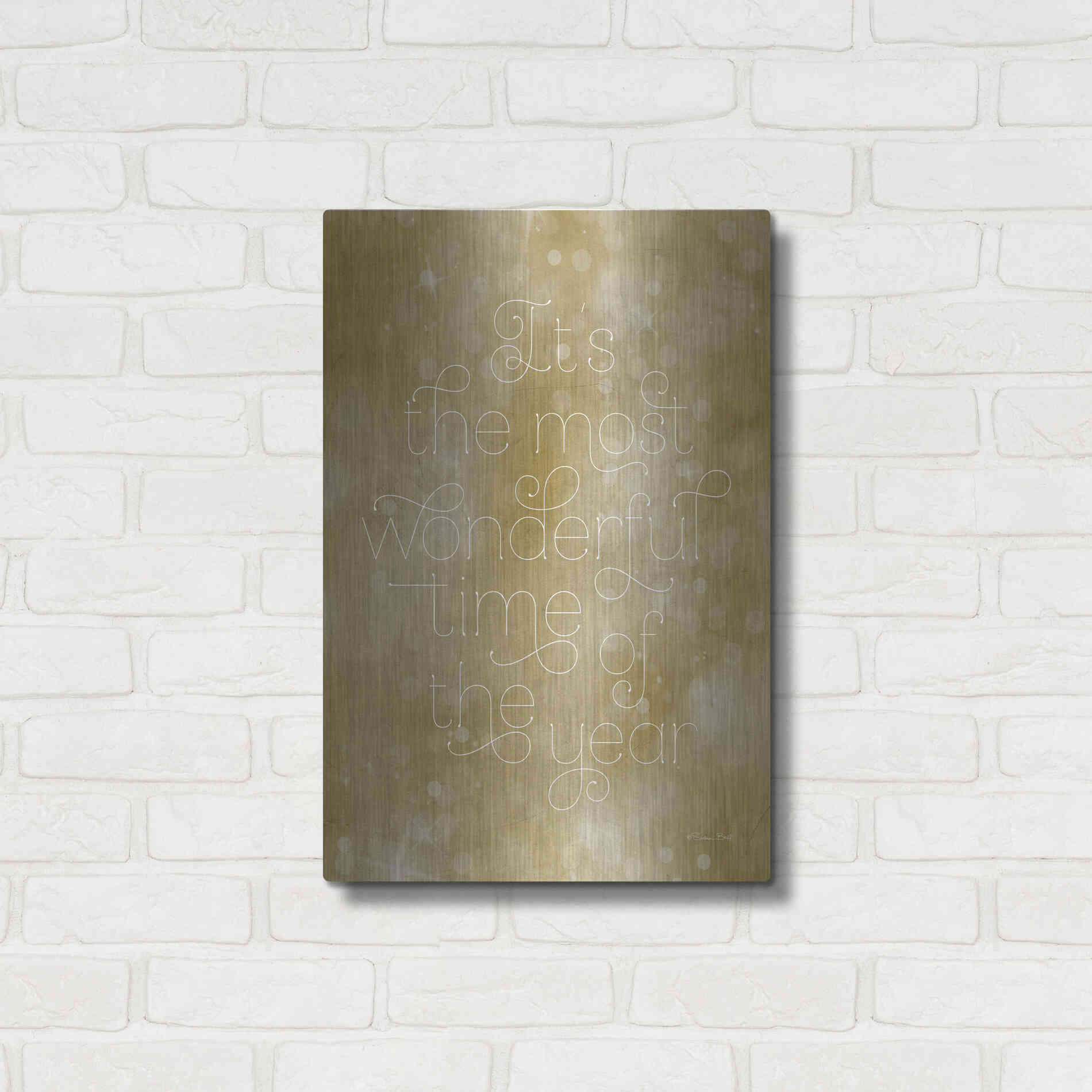 Luxe Metal Art 'Most Wonderful Time of the Year' by Susan Ball, Metal Wall Art,16x24