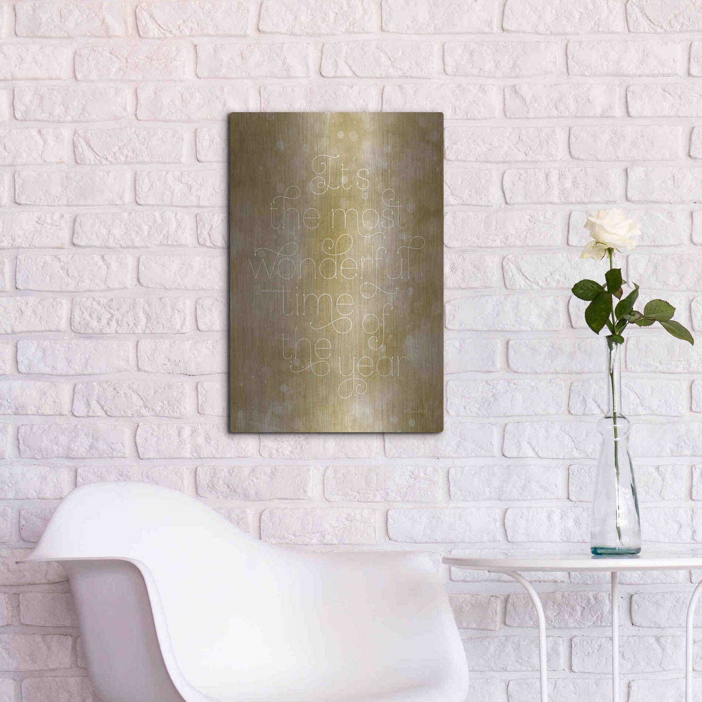 Luxe Metal Art 'Most Wonderful Time of the Year' by Susan Ball, Metal Wall Art,16x24