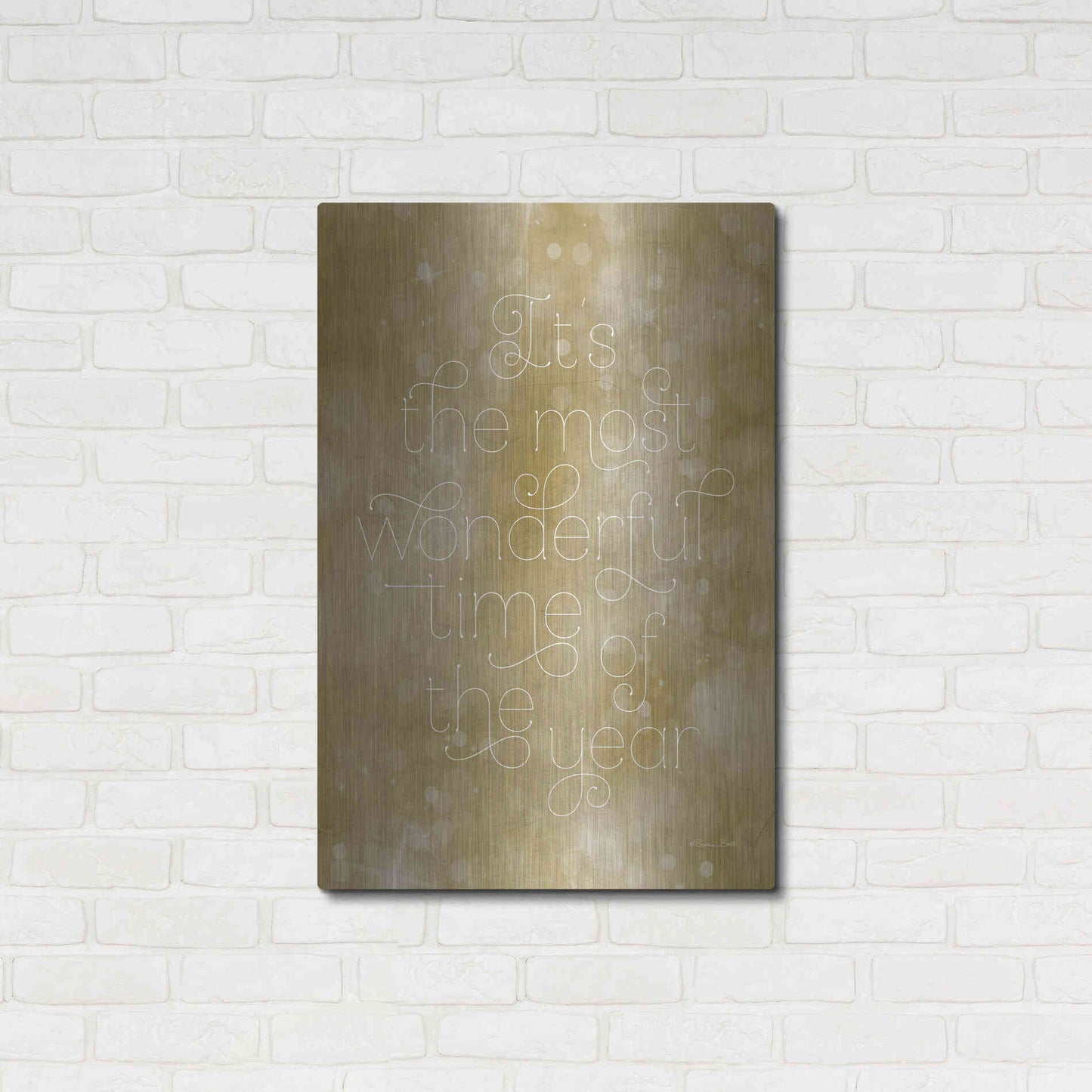 Luxe Metal Art 'Most Wonderful Time of the Year' by Susan Ball, Metal Wall Art,24x36