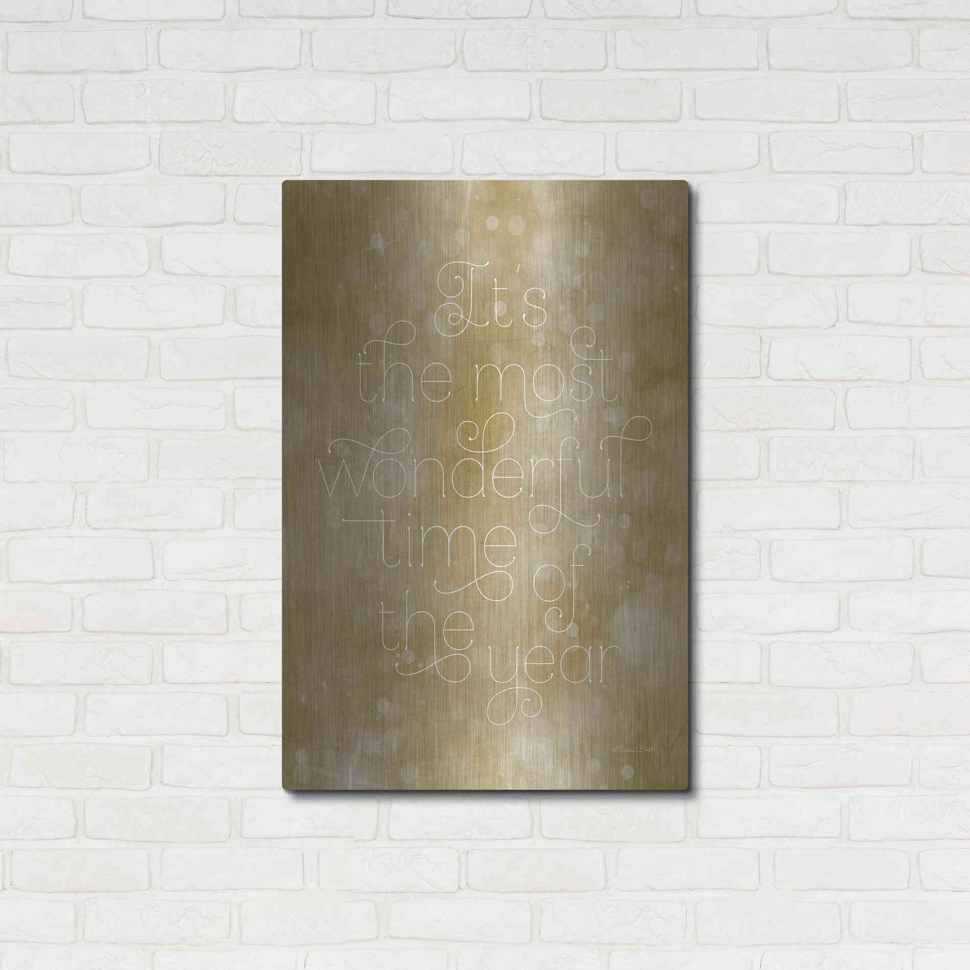 Luxe Metal Art 'Most Wonderful Time of the Year' by Susan Ball, Metal Wall Art,24x36