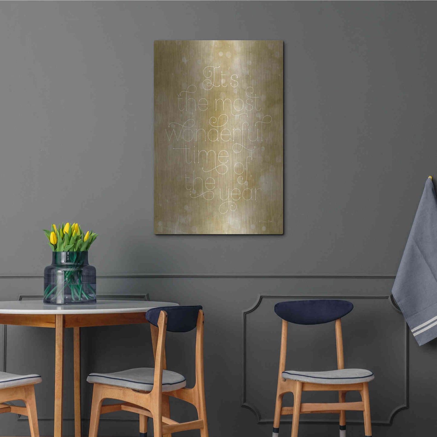 Luxe Metal Art 'Most Wonderful Time of the Year' by Susan Ball, Metal Wall Art,24x36