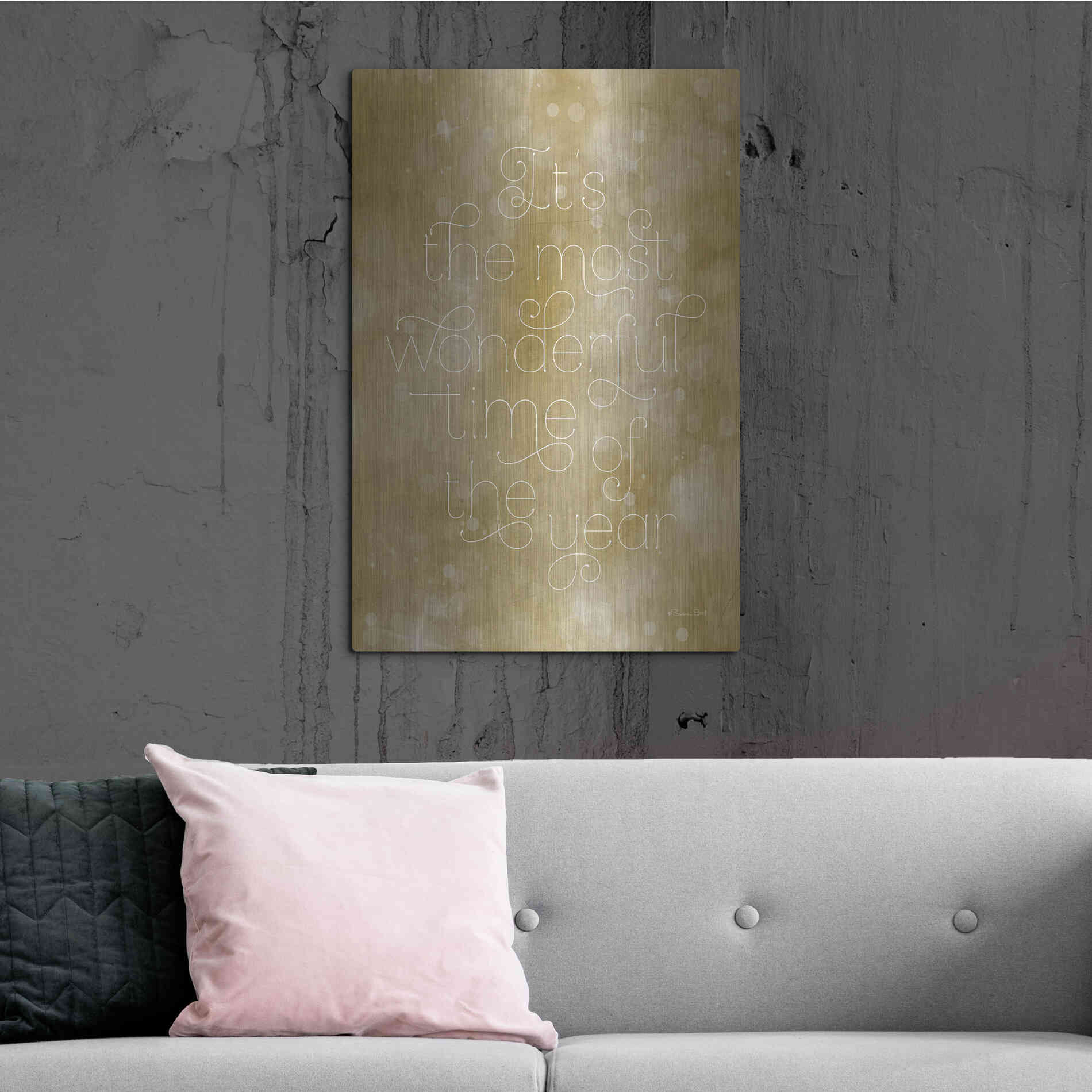 Luxe Metal Art 'Most Wonderful Time of the Year' by Susan Ball, Metal Wall Art,24x36