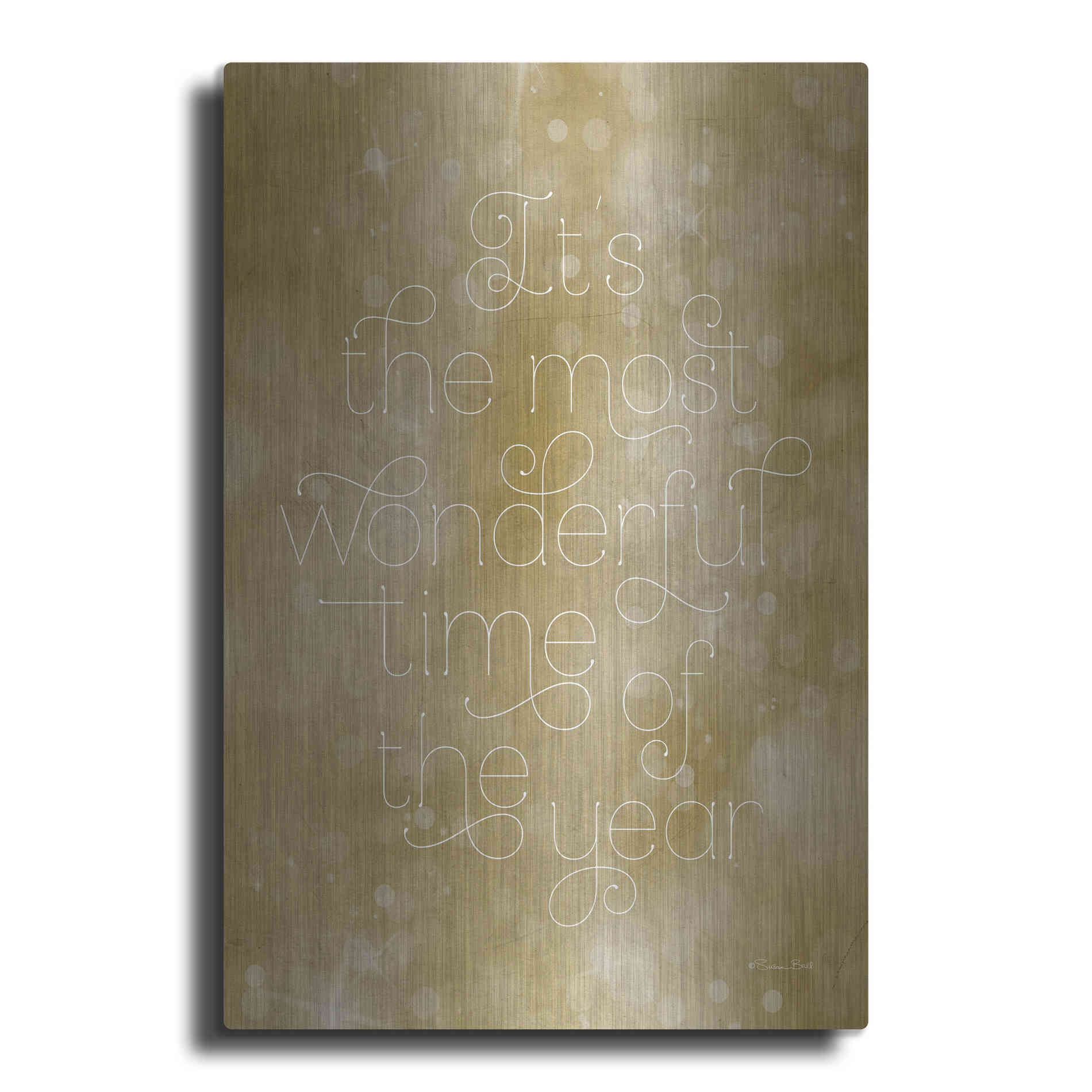 Luxe Metal Art 'Most Wonderful Time of the Year' by Susan Ball, Metal Wall Art