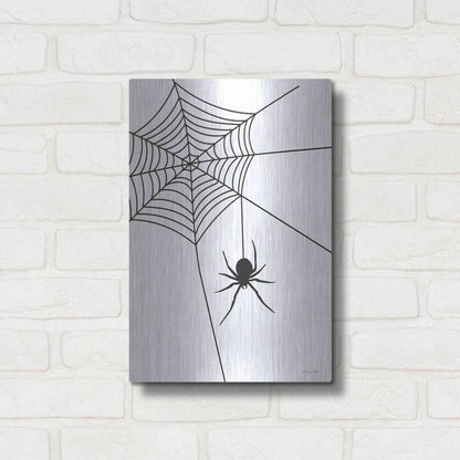 Luxe Metal Art 'Creepy Spider' by Susan Ball, Metal Wall Art,12x16