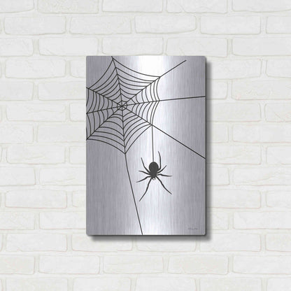 Luxe Metal Art 'Creepy Spider' by Susan Ball, Metal Wall Art,16x24