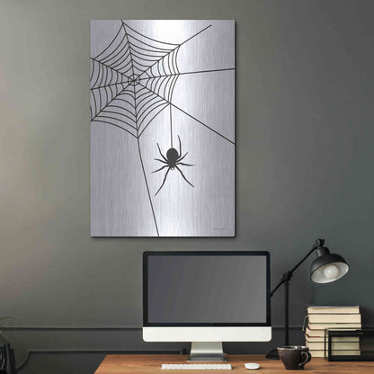 Luxe Metal Art 'Creepy Spider' by Susan Ball, Metal Wall Art,24x36