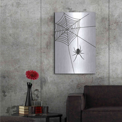 Luxe Metal Art 'Creepy Spider' by Susan Ball, Metal Wall Art,24x36