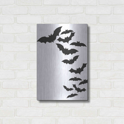 Luxe Metal Art 'Flock of Bats' by Susan Ball, Metal Wall Art,16x24
