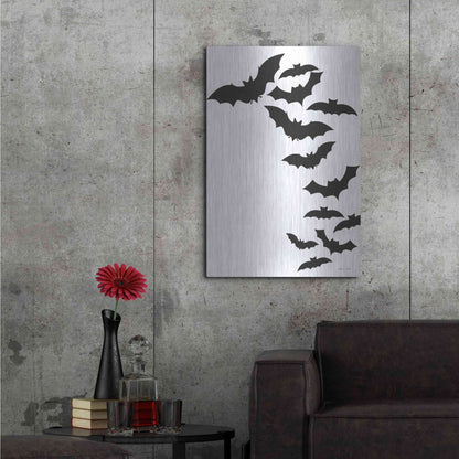 Luxe Metal Art 'Flock of Bats' by Susan Ball, Metal Wall Art,24x36