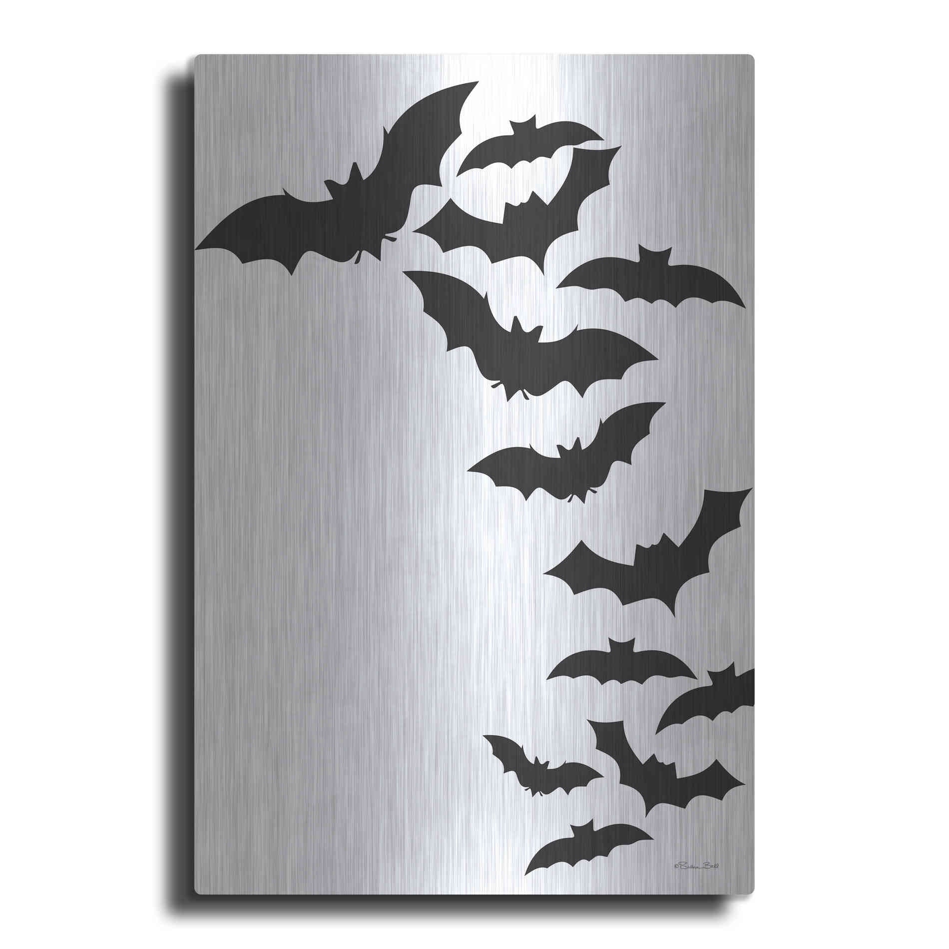 Luxe Metal Art 'Flock of Bats' by Susan Ball, Metal Wall Art