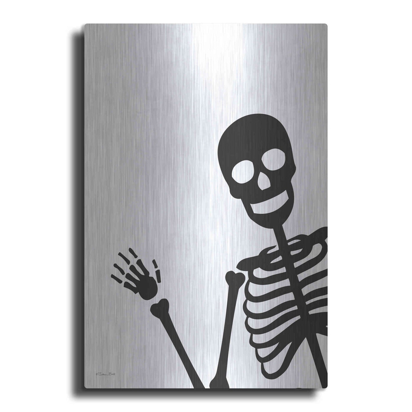 Luxe Metal Art 'Peek-a-boo Skeleton' by Susan Ball, Metal Wall Art