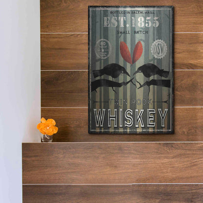 Luxe Metal Art 'Old Salt Whiskey Love Birds' by Ryan Fowler, Metal Wall Art,12x16