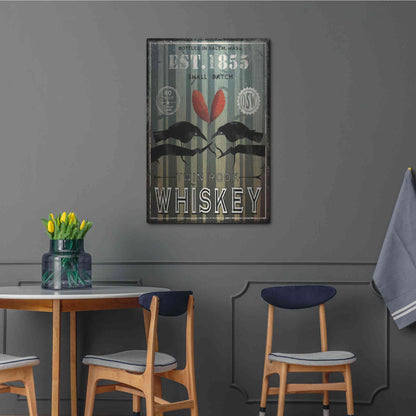 Luxe Metal Art 'Old Salt Whiskey Love Birds' by Ryan Fowler, Metal Wall Art,24x36