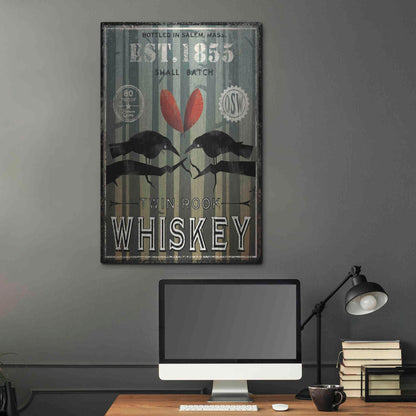 Luxe Metal Art 'Old Salt Whiskey Love Birds' by Ryan Fowler, Metal Wall Art,24x36