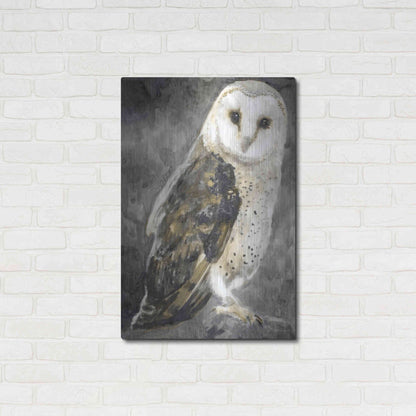 Luxe Metal Art 'Snowy Owl 2' by Stellar Design Studio, Metal Wall Art,24x36