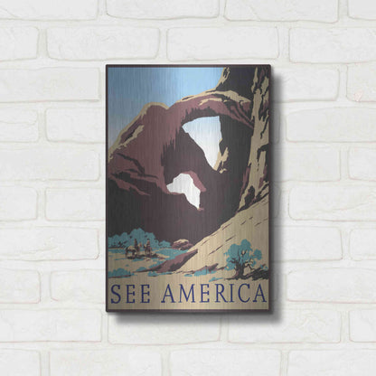 Luxe Metal Art 'See America' by Stellar Design Studio, Metal Wall Art,12x16