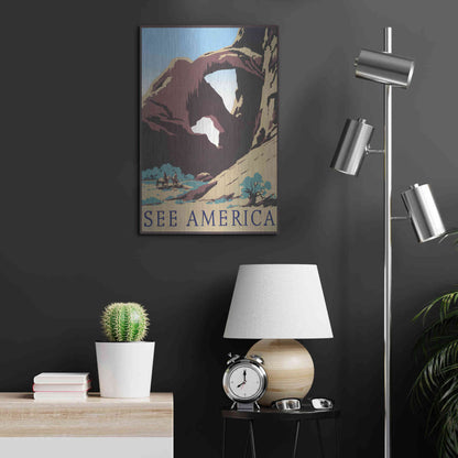 Luxe Metal Art 'See America' by Stellar Design Studio, Metal Wall Art,16x24