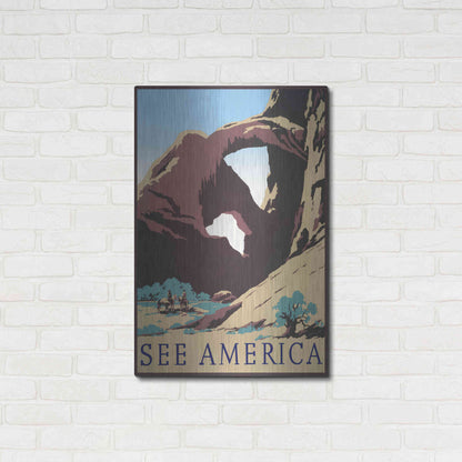 Luxe Metal Art 'See America' by Stellar Design Studio, Metal Wall Art,24x36