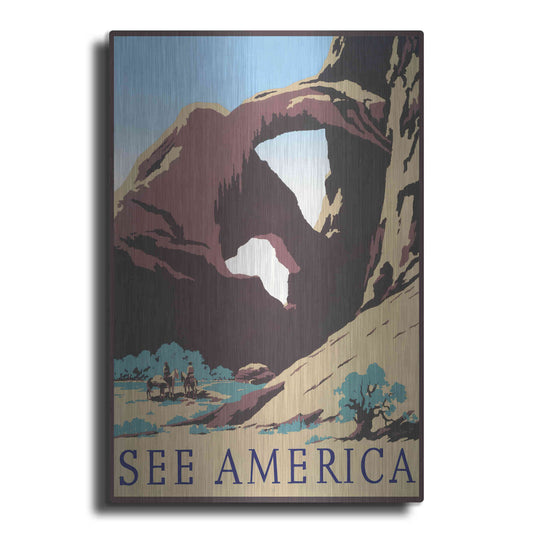 Luxe Metal Art 'See America' by Stellar Design Studio, Metal Wall Art