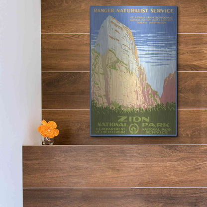 Luxe Metal Art 'Zion National Park' by Stellar Design Studio, Metal Wall Art,12x16