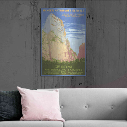 Luxe Metal Art 'Zion National Park' by Stellar Design Studio, Metal Wall Art,24x36