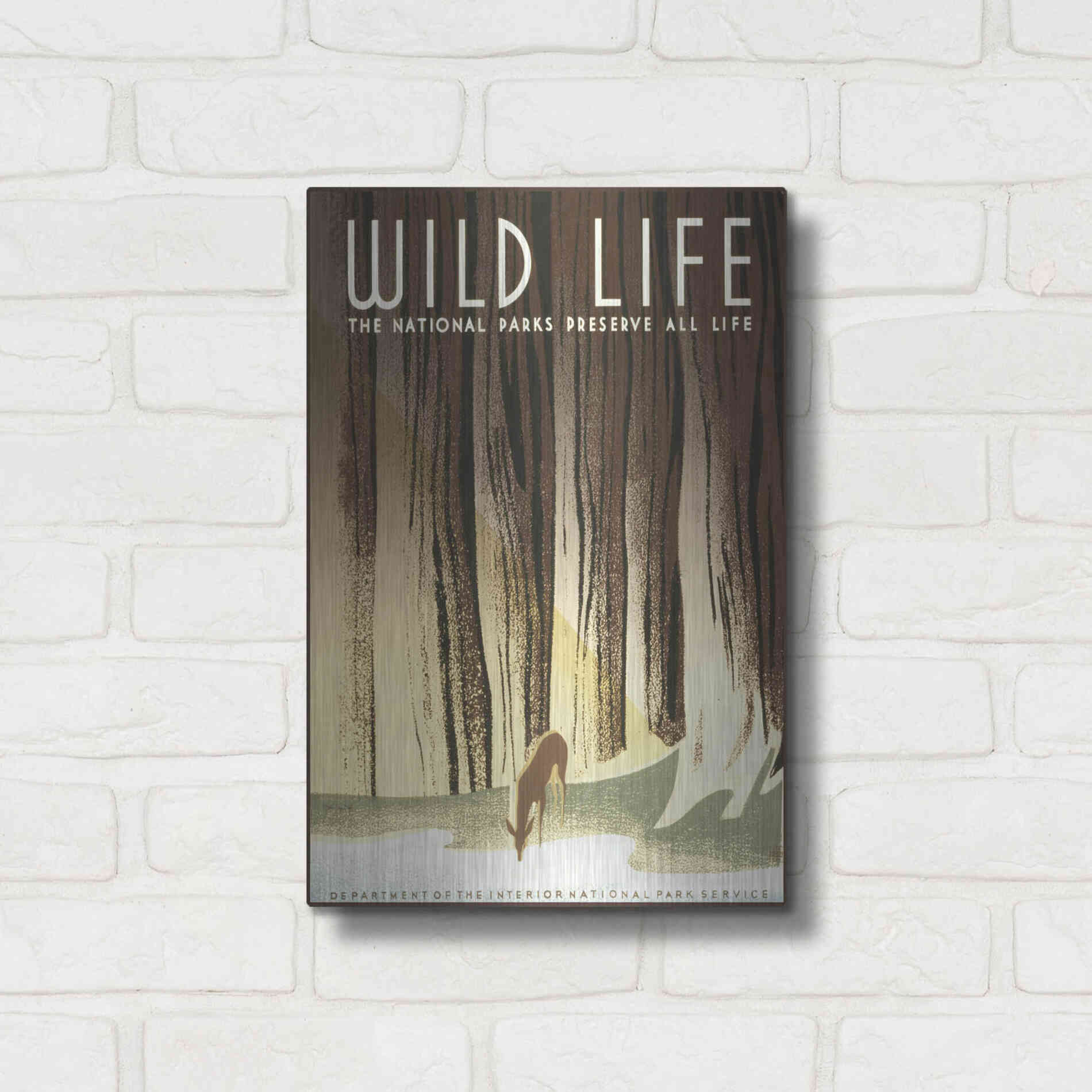 Luxe Metal Art 'Wild Life' by Stellar Design Studio, Metal Wall Art,12x16