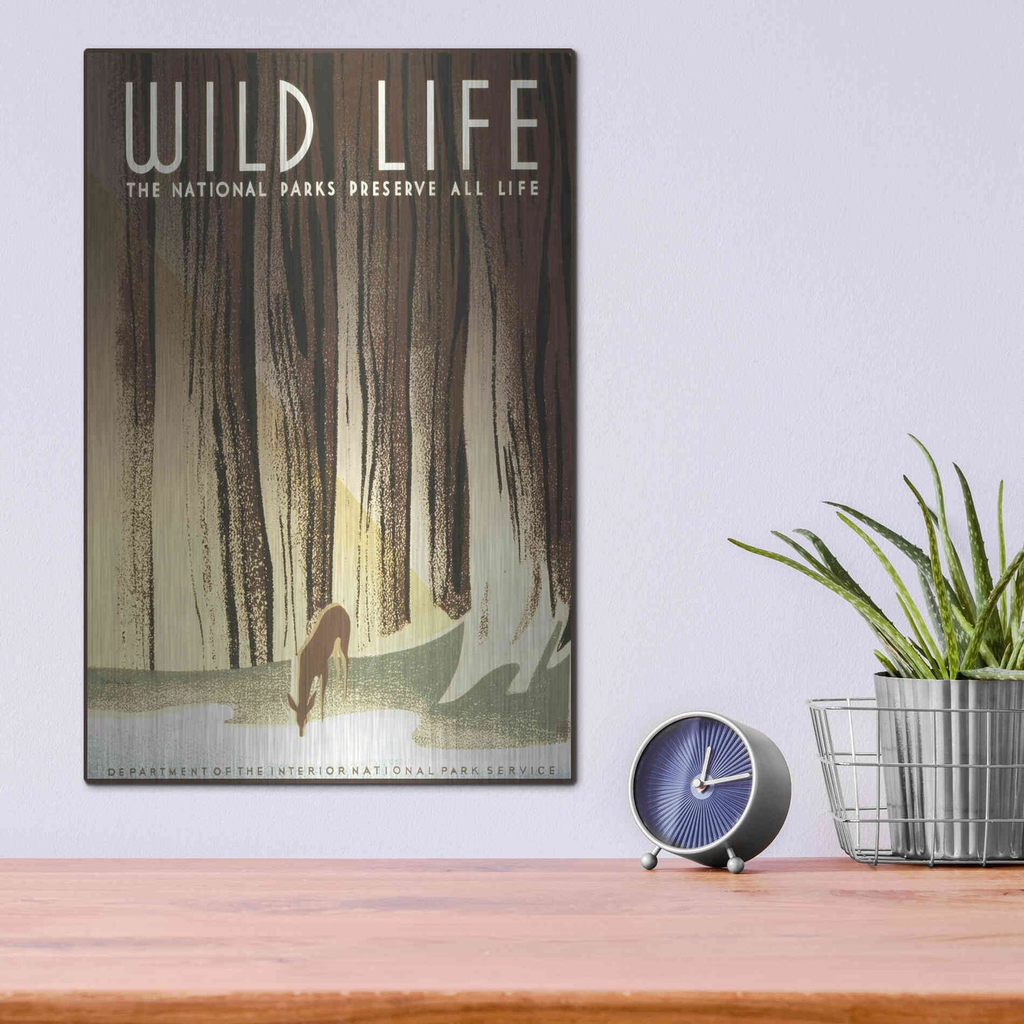 Luxe Metal Art 'Wild Life' by Stellar Design Studio, Metal Wall Art,12x16