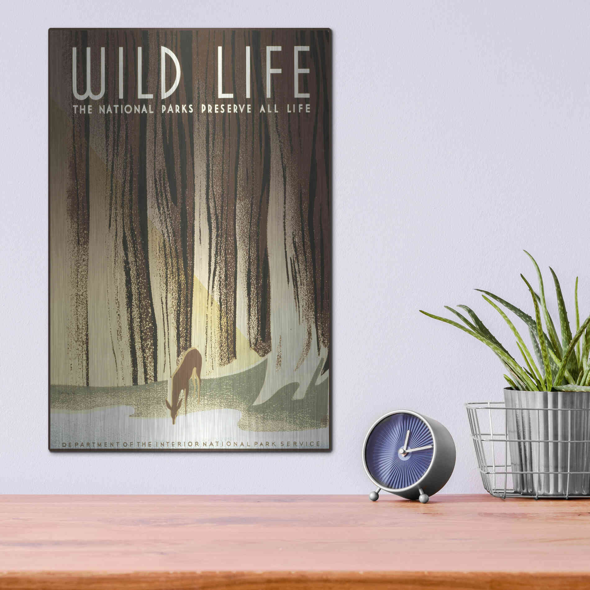 Luxe Metal Art 'Wild Life' by Stellar Design Studio, Metal Wall Art,12x16