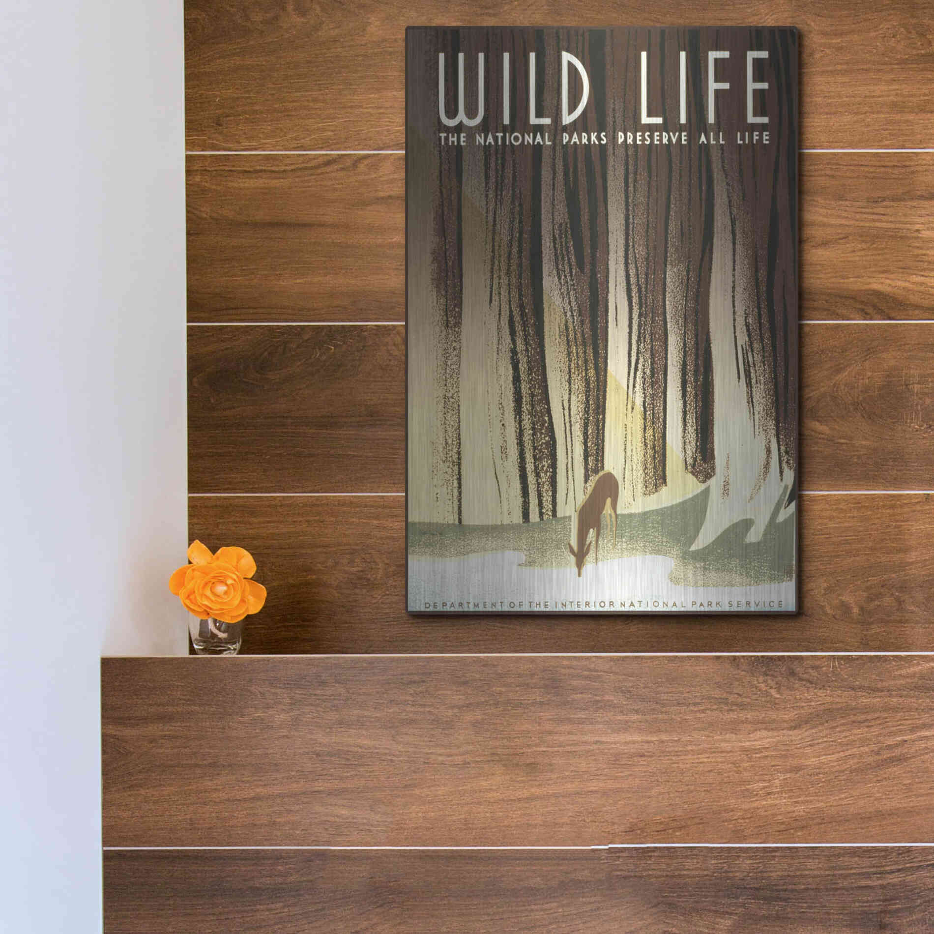 Luxe Metal Art 'Wild Life' by Stellar Design Studio, Metal Wall Art,12x16