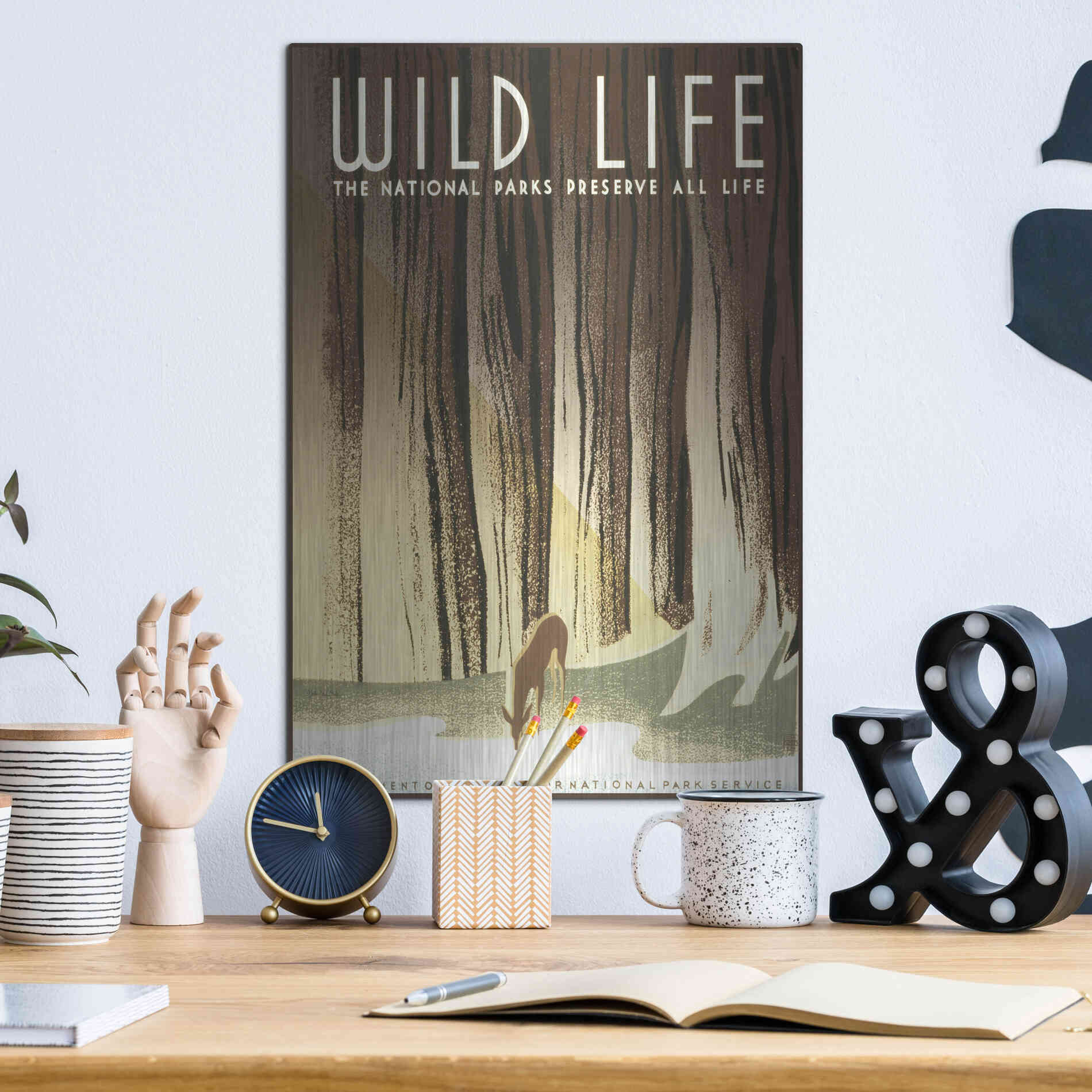 Luxe Metal Art 'Wild Life' by Stellar Design Studio, Metal Wall Art,12x16
