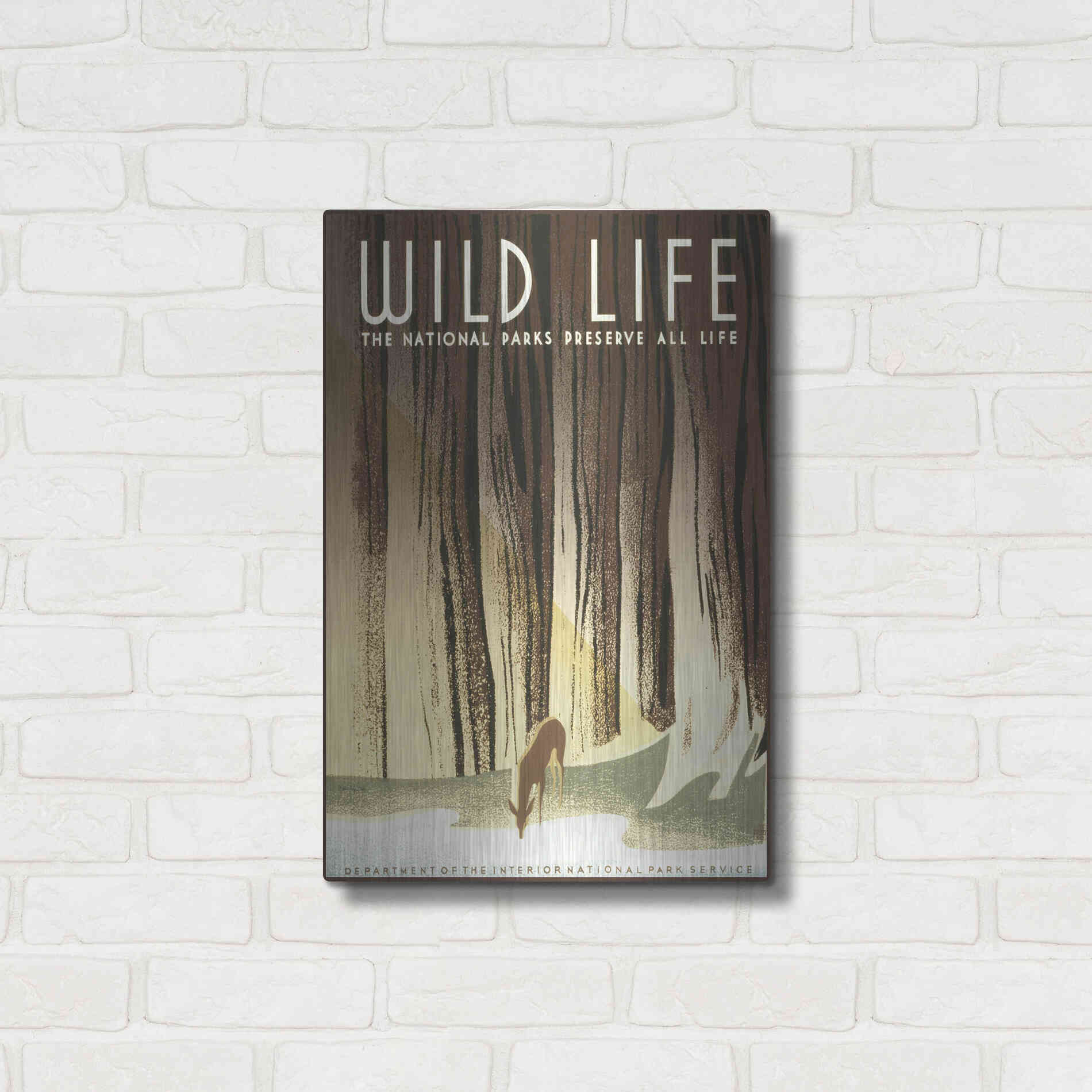 Luxe Metal Art 'Wild Life' by Stellar Design Studio, Metal Wall Art,16x24